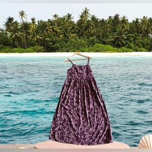 Wild Fable Tiered Periwinkle Floral Dress new  maxi dress size S sleeveless